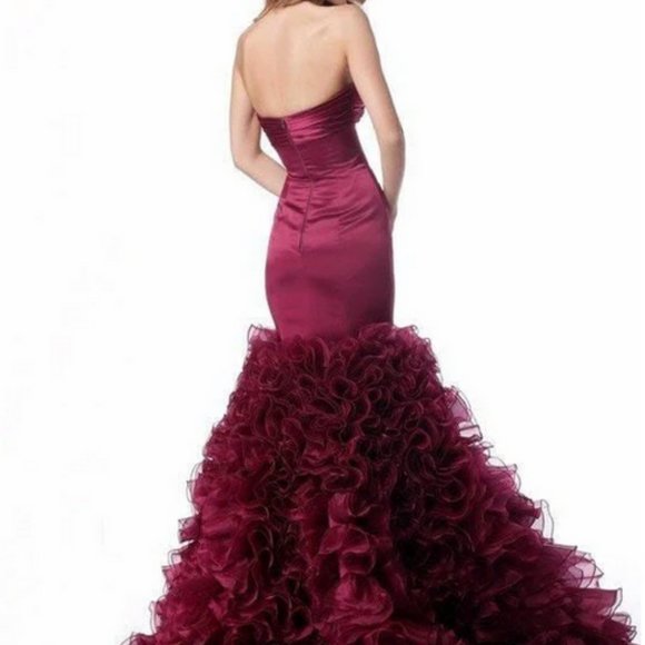 Sherri Hill Rouched Ruffled Mermaid  - Read below - Picture 5 of 11